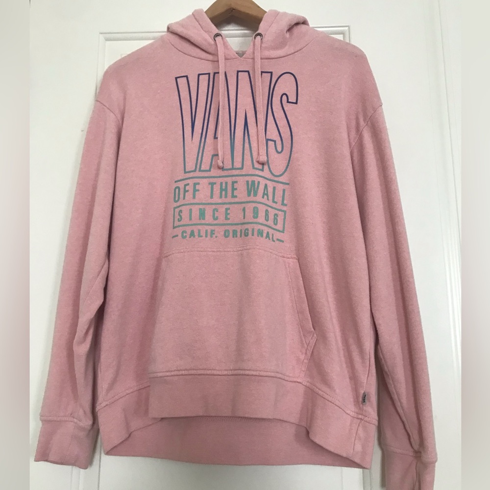 Vans gradient logo shrimp-pink drawstring hoodie (size M)